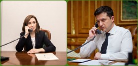 Racheta rusească căzută la Naslavcea - unul din subiectele discutate de Maia Sandu cu Volodimir Zelenski